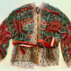 Rozae Nichols sheer beaded layering top